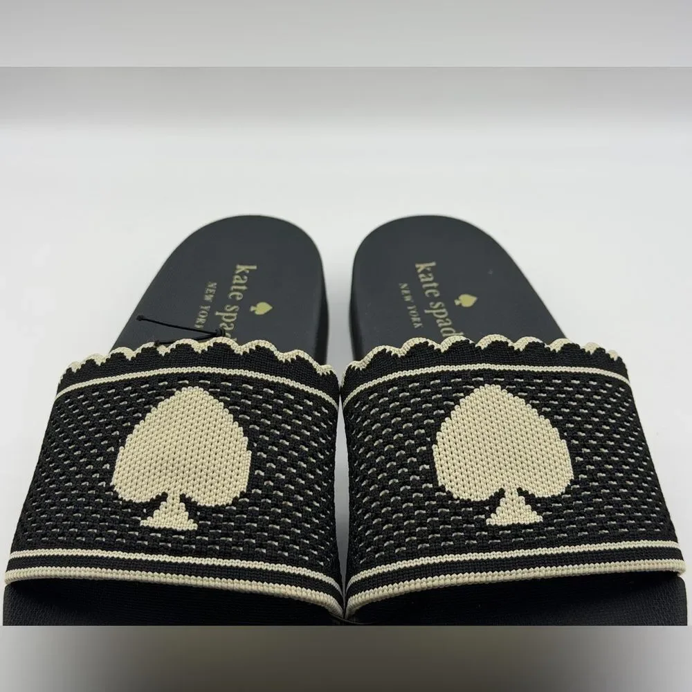 NWT Kate Spade La Jolla Black/Cream Sandals 9B